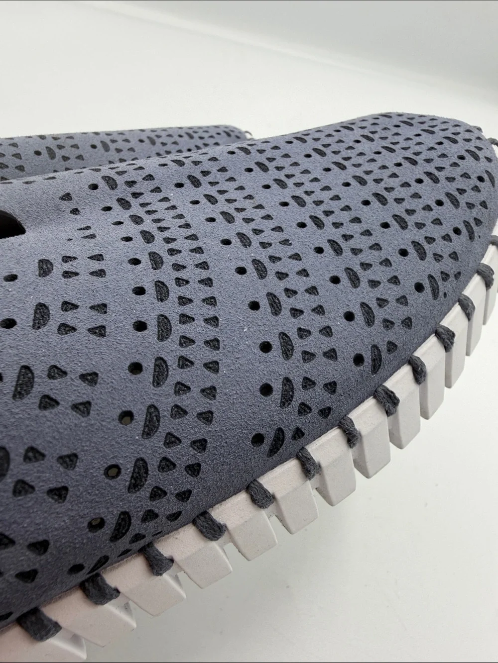 Ilse Jacobsen Gray Perforated Slip-On Loafers - Picture 8 of 8